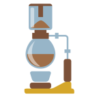Piirroskuva kahvinvalmistukseen tarkoitetusta sifoni-laitteesta